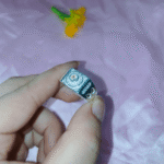 Men's Citrine Center Heavy Band Signet Ring with Yellow Citrine / Topaz - Image 2