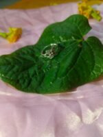 Cluster Clear Stone Flower Accent Ring With Zirconia / Crystals
