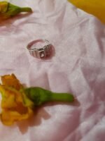 Classic Emerald-cut Center Stone Ring with Side Accents , Clear Quartz / Crystal - Image 6