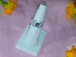 Oval Amethyst Intricate Halo Vintage Ring with Purple Amethyst
